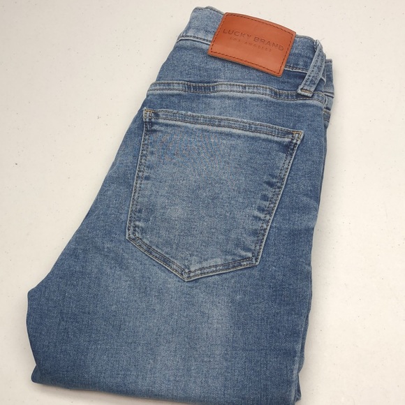 Lucky Brand Bridgette Skinny Jeans Donna: Vestibilità Alta Vita In Denim Elasticizzato, Lavaggio Medio